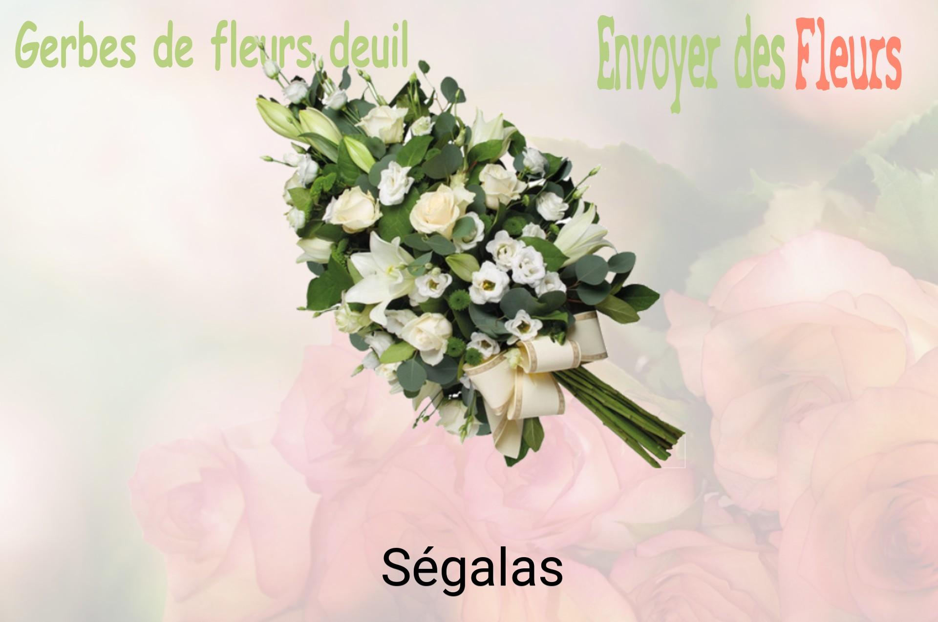 Gerbe de fleurs de deuil livrée à Ségalas